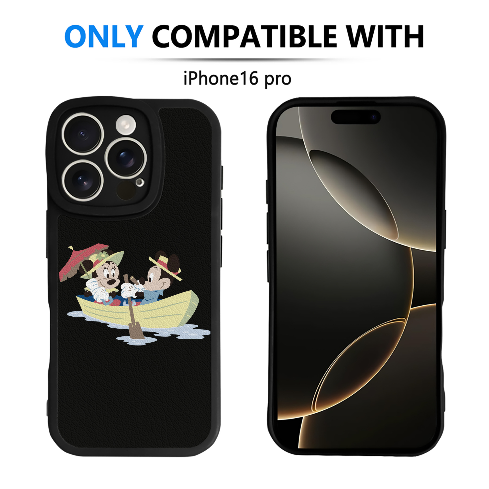 （画像用） ミッキーマウス Mickey Mouse 【iPhone 16シリーズ対応】シリコンスマホケース（レザー調） 材質：シリコン